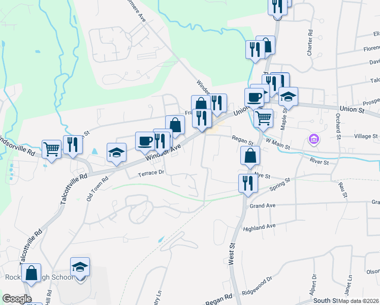 map of restaurants, bars, coffee shops, grocery stores, and more near 8 Progress Avenue in Vernon
