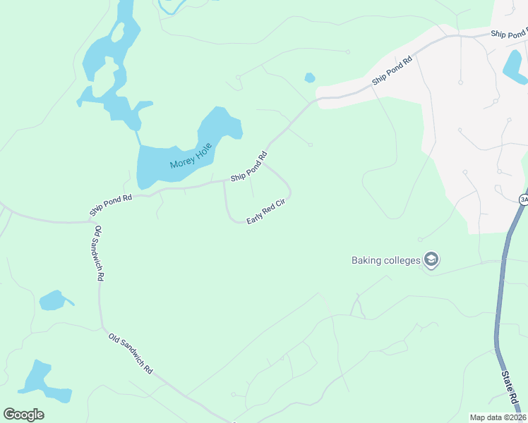 map of restaurants, bars, coffee shops, grocery stores, and more near Early Red Circle in Plymouth