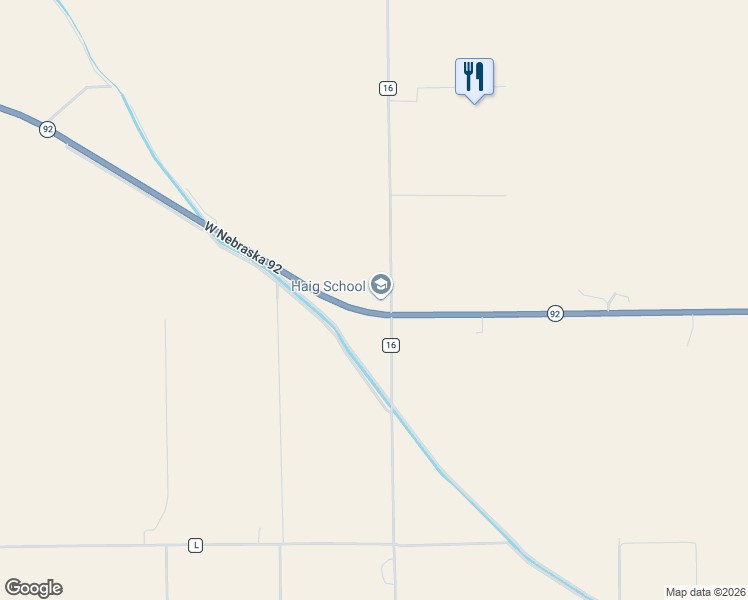 map of restaurants, bars, coffee shops, grocery stores, and more near 100346-100470 County Road 16 in Mitchell