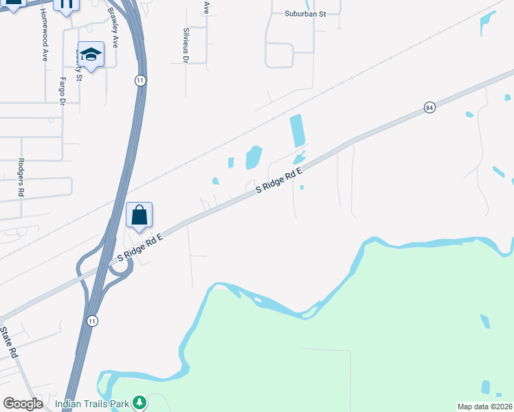 map of restaurants, bars, coffee shops, grocery stores, and more near 3002 South Ridge Road East in Ashtabula