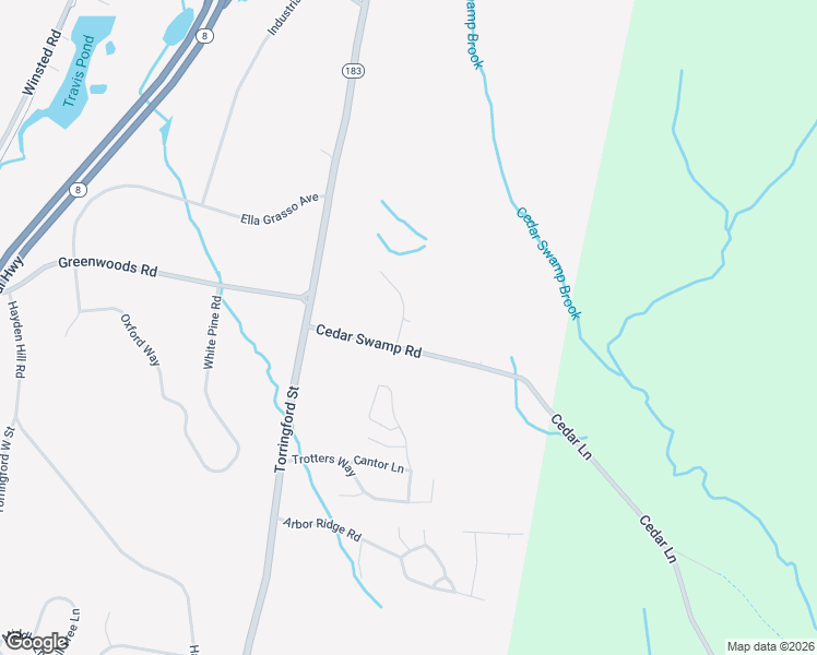 map of restaurants, bars, coffee shops, grocery stores, and more near 30 Colin Drive in Torrington