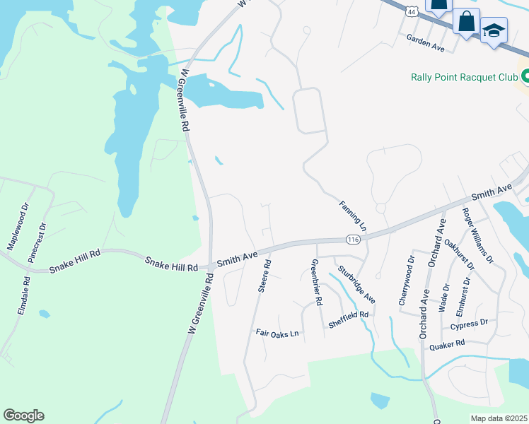 map of restaurants, bars, coffee shops, grocery stores, and more near 12 Stonehenge Drive in Smithfield
