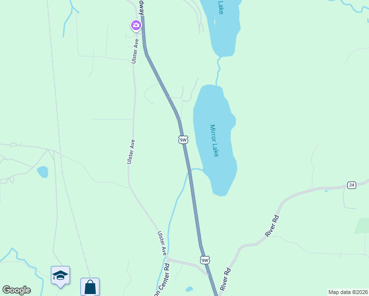 map of restaurants, bars, coffee shops, grocery stores, and more near 677 Broadway in Ulster Park