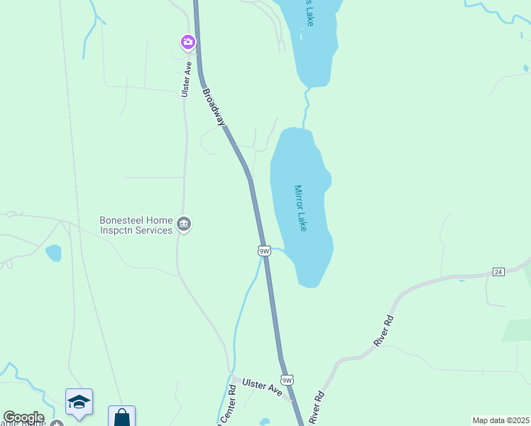 map of restaurants, bars, coffee shops, grocery stores, and more near 677 Broadway in Ulster Park
