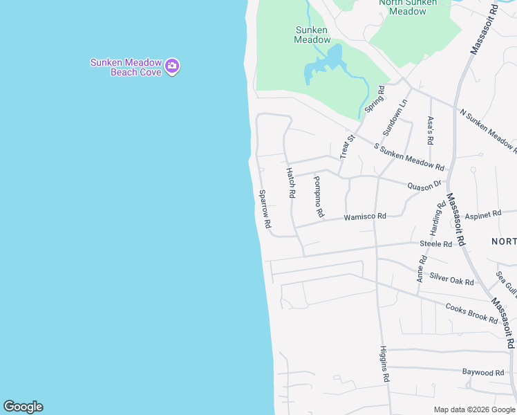 map of restaurants, bars, coffee shops, grocery stores, and more near 155 Sparrow Road in Eastham