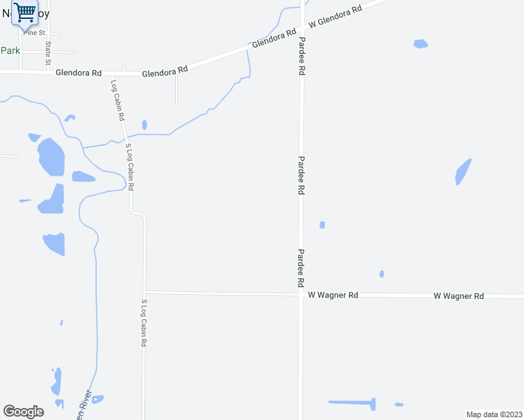 map of restaurants, bars, coffee shops, grocery stores, and more near 13894 Pardee Road in Buchanan