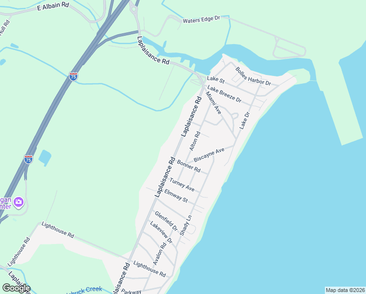 map of restaurants, bars, coffee shops, grocery stores, and more near 13795 Laplaisance Road in Monroe