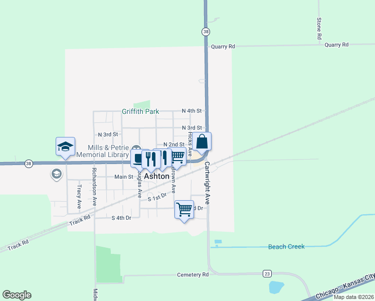 map of restaurants, bars, coffee shops, grocery stores, and more near in Lee County
