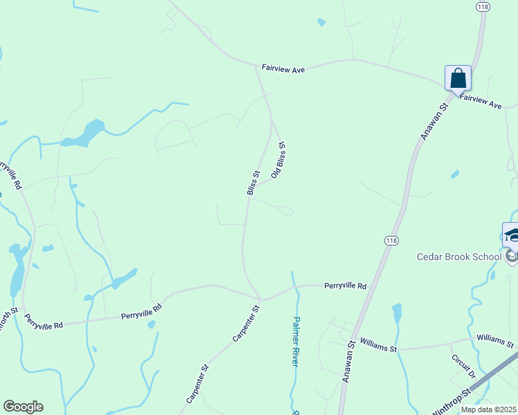 map of restaurants, bars, coffee shops, grocery stores, and more near 53 Bliss Street in Rehoboth