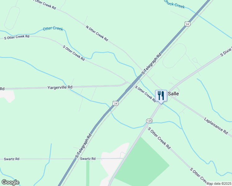 map of restaurants, bars, coffee shops, grocery stores, and more near 3745 Yargerville Road in La Salle