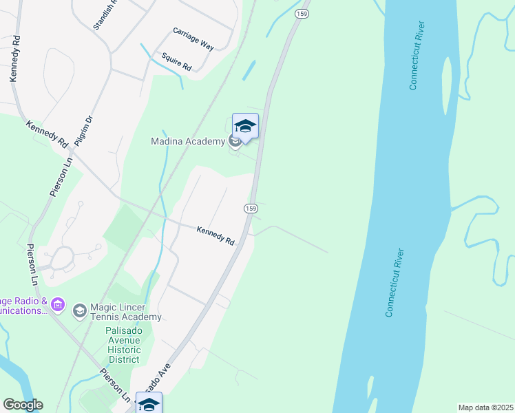 map of restaurants, bars, coffee shops, grocery stores, and more near 458 Palisado Avenue in Windsor