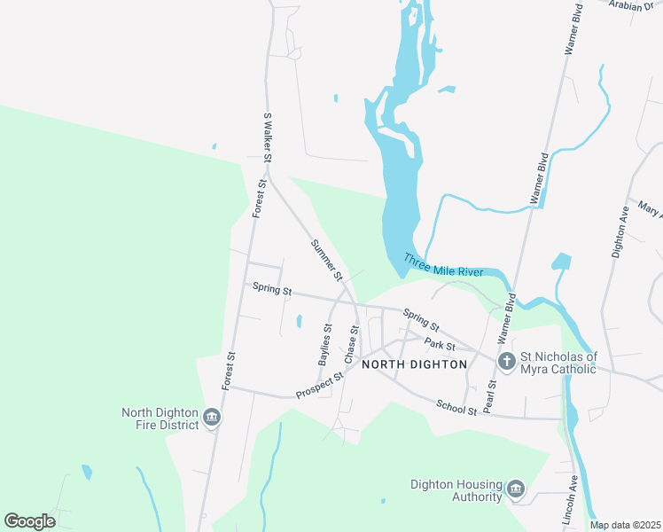 map of restaurants, bars, coffee shops, grocery stores, and more near 144 Summer Street in Dighton
