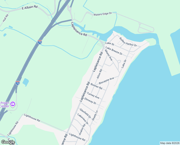 map of restaurants, bars, coffee shops, grocery stores, and more near 13795 Laplaisance Road in Monroe