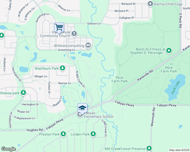 map of restaurants, bars, coffee shops, grocery stores, and more near N25 Alexander Drive in Batavia
