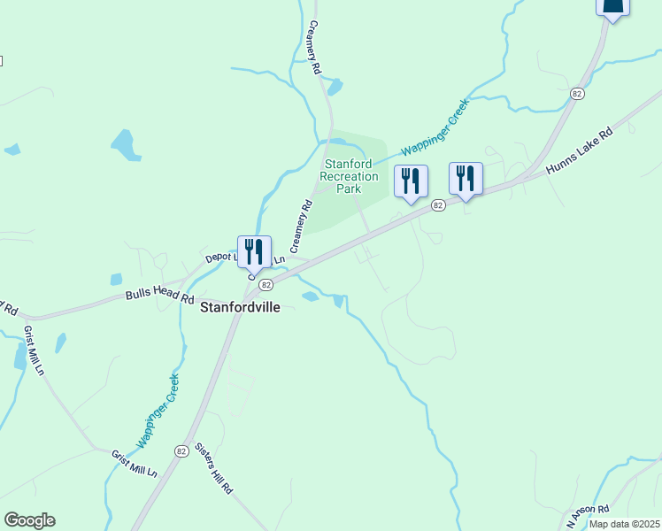 map of restaurants, bars, coffee shops, grocery stores, and more near 6014 New York 82 in Stanfordville