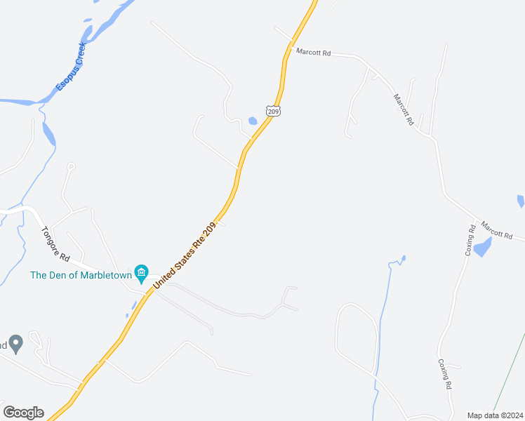 map of restaurants, bars, coffee shops, grocery stores, and more near 3109 U.S. 209 in Kingston