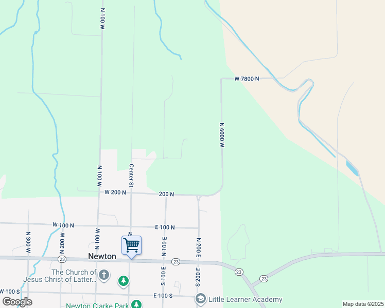 map of restaurants, bars, coffee shops, grocery stores, and more near 6103 7500 North in Newton
