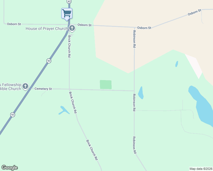 map of restaurants, bars, coffee shops, grocery stores, and more near 22722 Cemetery Street in Cassopolis