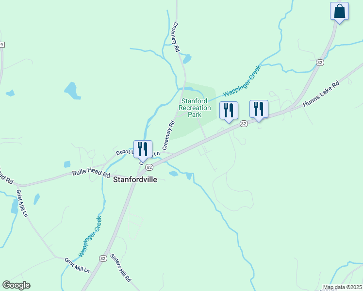 map of restaurants, bars, coffee shops, grocery stores, and more near 6014 New York 82 in Stanfordville