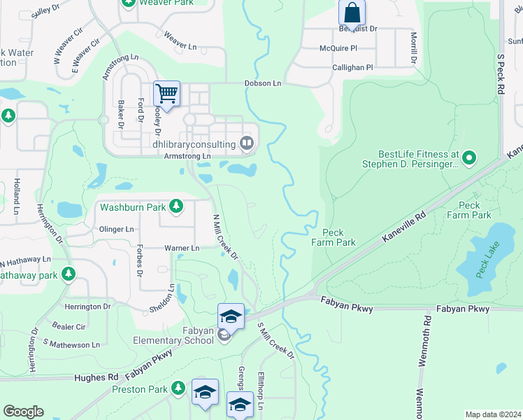 map of restaurants, bars, coffee shops, grocery stores, and more near N97 Alexander Court in Geneva