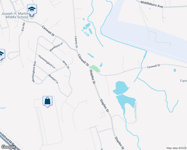 map of restaurants, bars, coffee shops, grocery stores, and more near 28 B Staples Street in Taunton