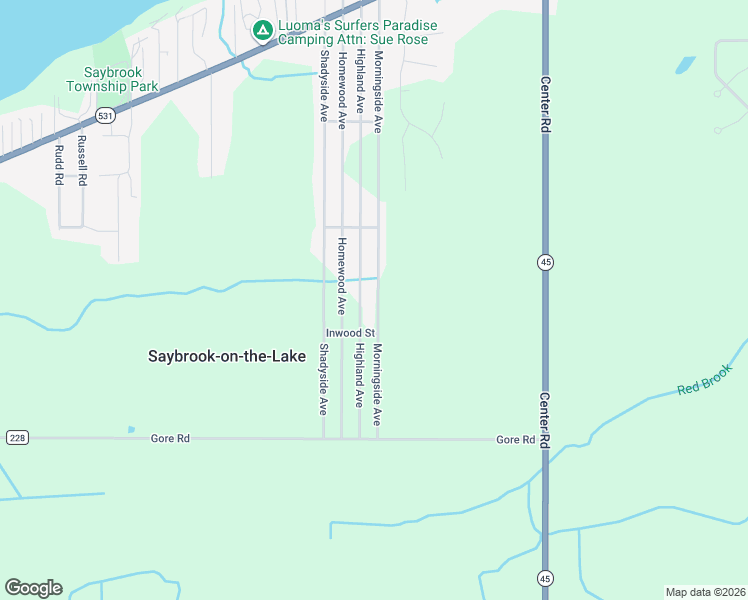 map of restaurants, bars, coffee shops, grocery stores, and more near 3227 Morningside Avenue in Ashtabula