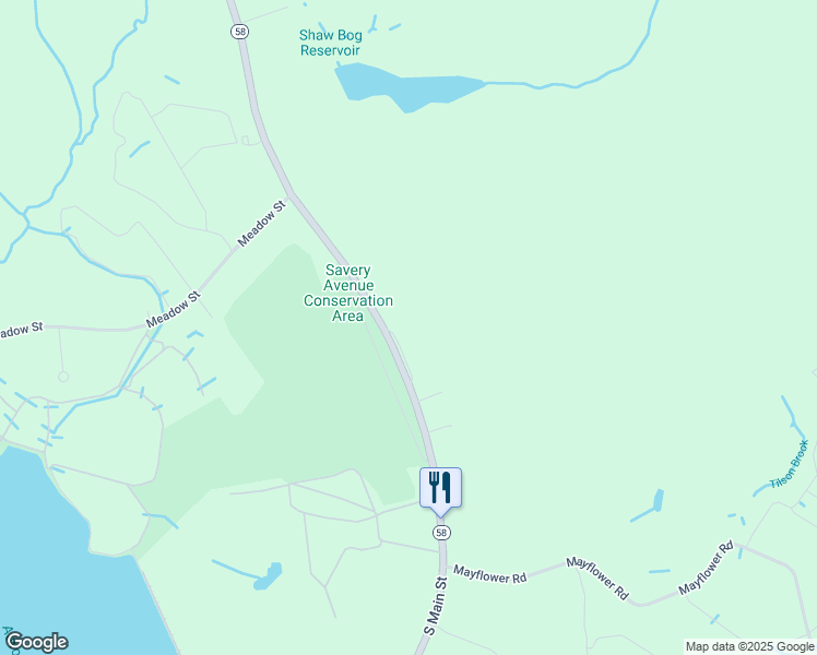 map of restaurants, bars, coffee shops, grocery stores, and more near 212 Main Street in Carver