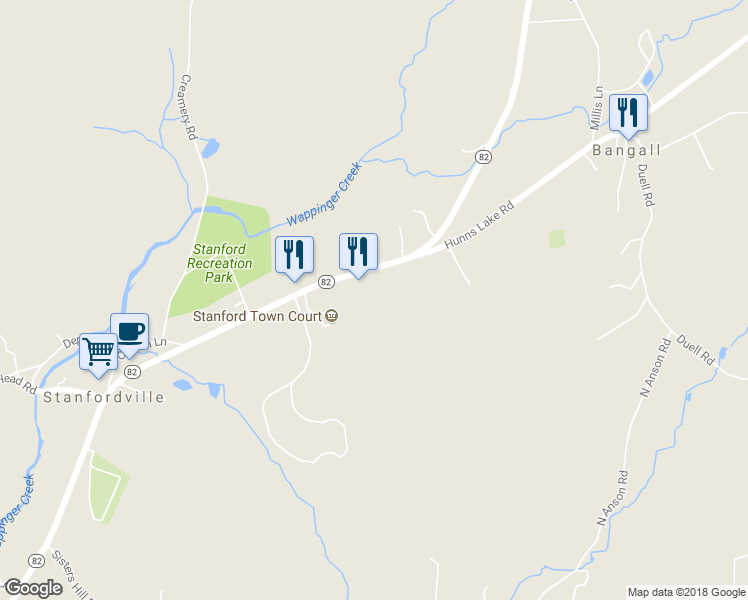 map of restaurants, bars, coffee shops, grocery stores, and more near 6096 Route 82 in Stanfordville