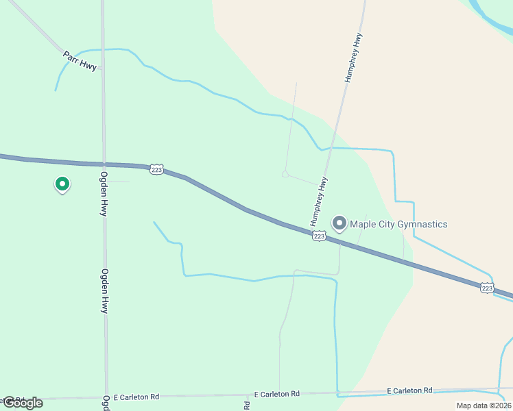 map of restaurants, bars, coffee shops, grocery stores, and more near 3922 U.S. 223 in Adrian