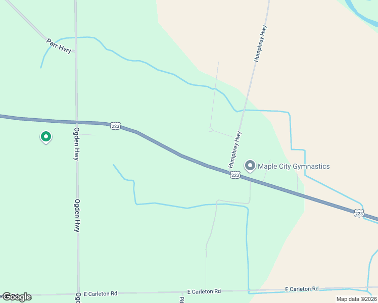 map of restaurants, bars, coffee shops, grocery stores, and more near 3922 U.S. 223 in Adrian