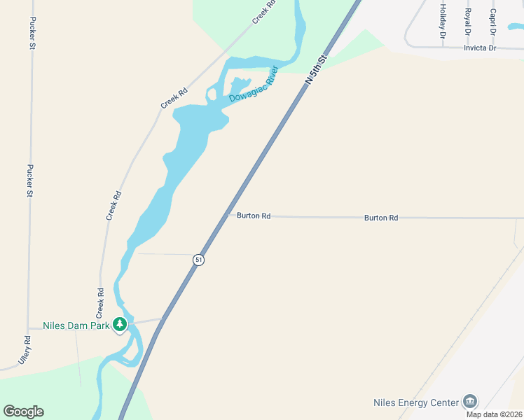 map of restaurants, bars, coffee shops, grocery stores, and more near 2415 Burton Road in Niles