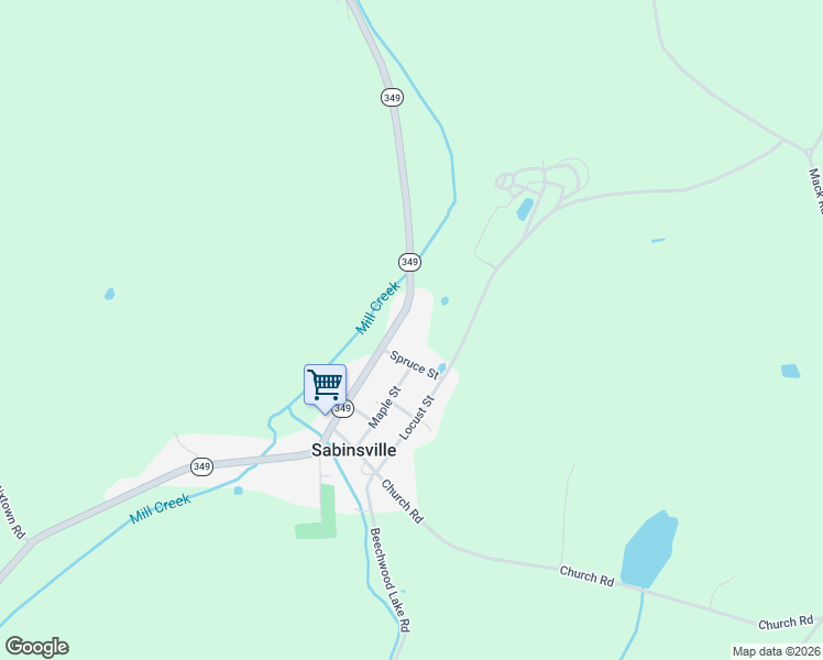 map of restaurants, bars, coffee shops, grocery stores, and more near 4932 Highway 349 in Westfield