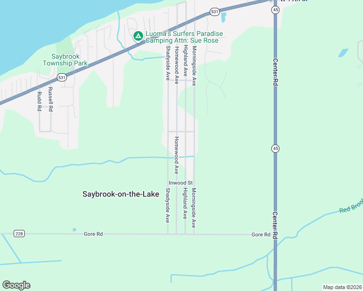 map of restaurants, bars, coffee shops, grocery stores, and more near 3400 Highland Avenue in Ashtabula