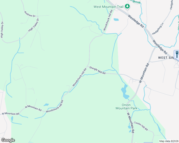 map of restaurants, bars, coffee shops, grocery stores, and more near 72 Woodchuck Hill Road in Simsbury