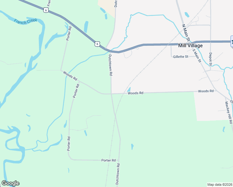 map of restaurants, bars, coffee shops, grocery stores, and more near 2340 Woods Road in Waterford