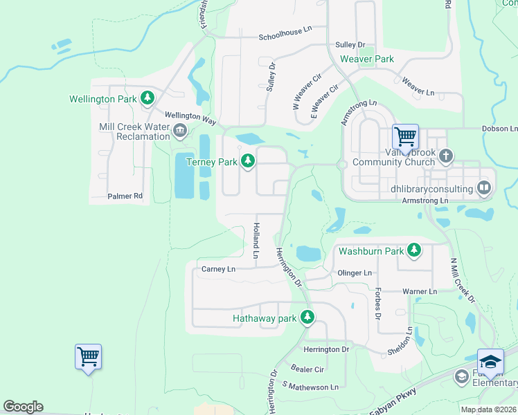 map of restaurants, bars, coffee shops, grocery stores, and more near N199 Holland Lane in Geneva