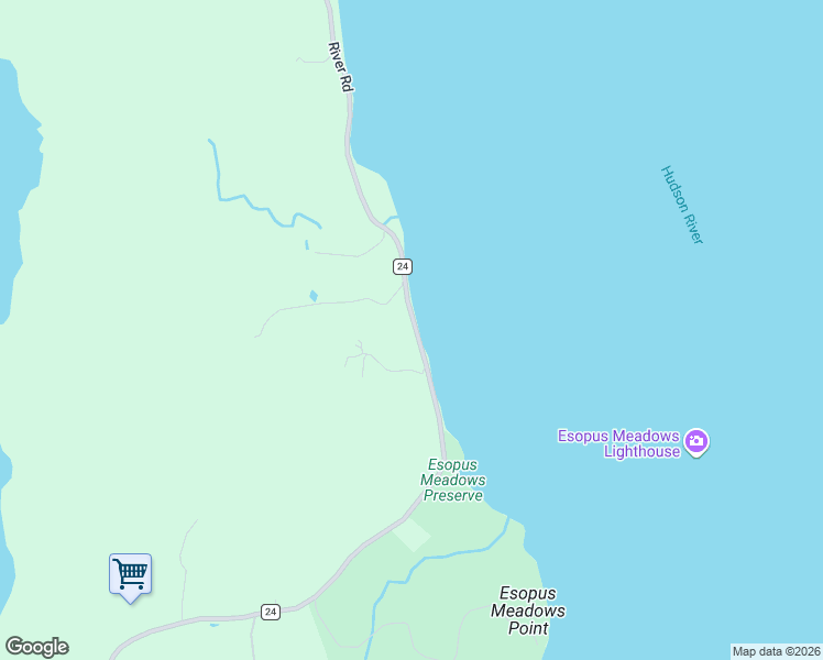 map of restaurants, bars, coffee shops, grocery stores, and more near 224 River Road in Ulster Park