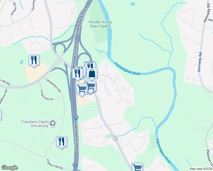 map of restaurants, bars, coffee shops, grocery stores, and more near 41 Victoria Street in Windsor