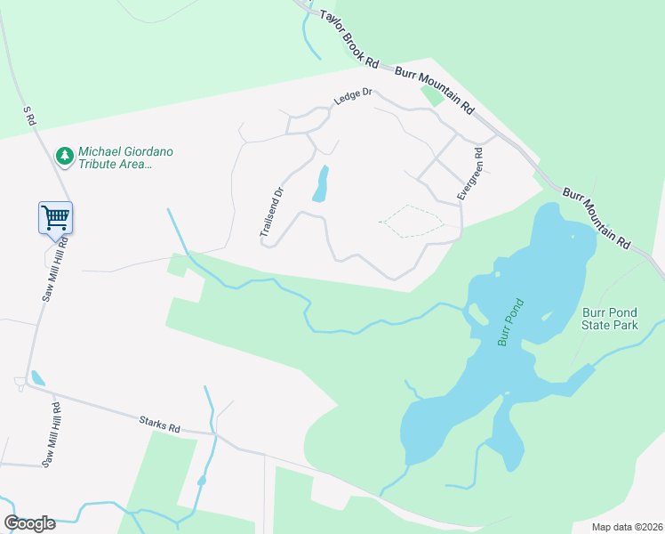 map of restaurants, bars, coffee shops, grocery stores, and more near 411 Trailsend Drive in Torrington
