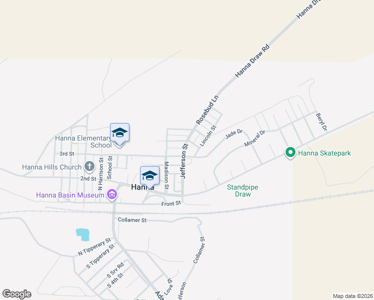 map of restaurants, bars, coffee shops, grocery stores, and more near 8003 Jefferson Street in Hanna
