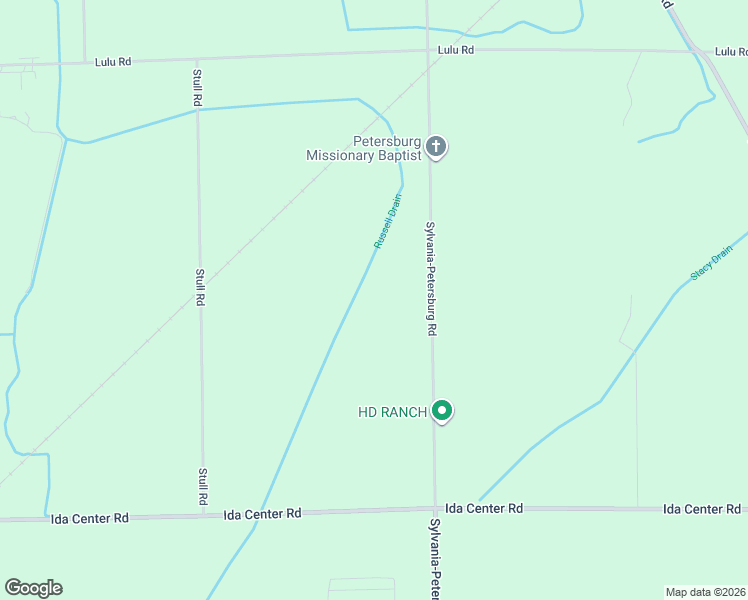 map of restaurants, bars, coffee shops, grocery stores, and more near 5129 Sylvania-Petersburg Road in Petersburg