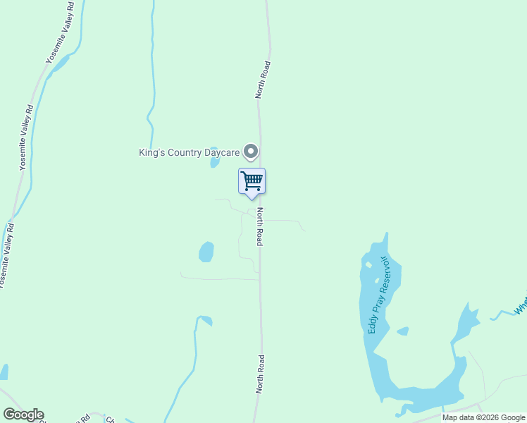 map of restaurants, bars, coffee shops, grocery stores, and more near 1396 North Road in Killingly