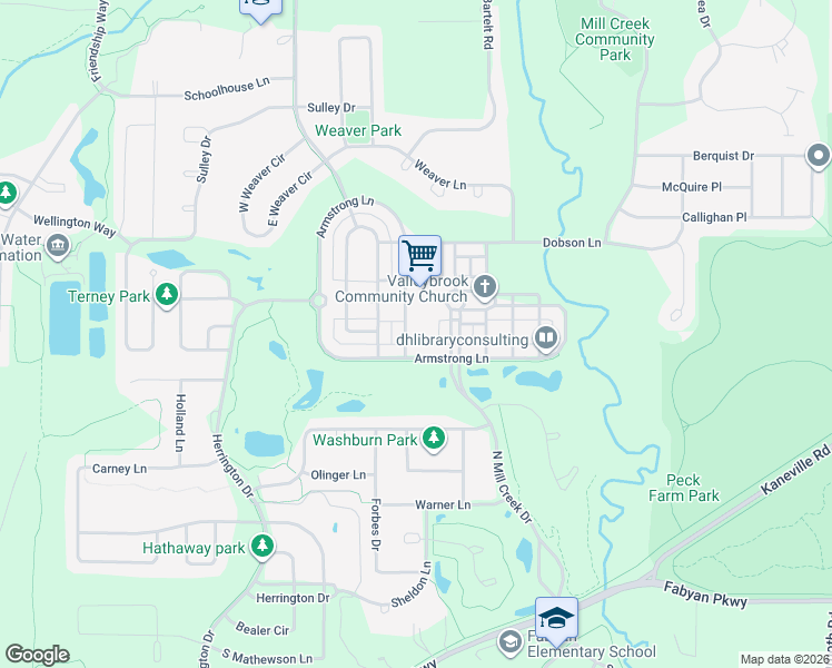 map of restaurants, bars, coffee shops, grocery stores, and more near 0N295 Dooley Drive in Geneva