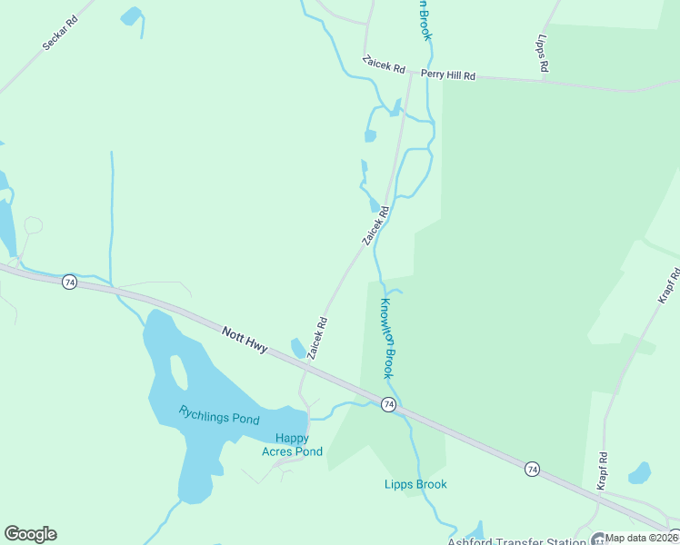 map of restaurants, bars, coffee shops, grocery stores, and more near 51 Zaicek Road in Ashford