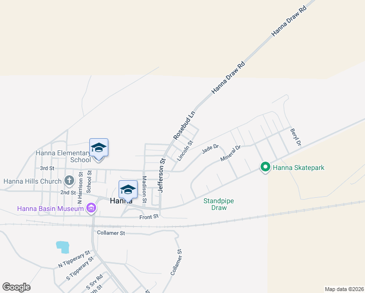 map of restaurants, bars, coffee shops, grocery stores, and more near 8003 Jefferson Street in Hanna
