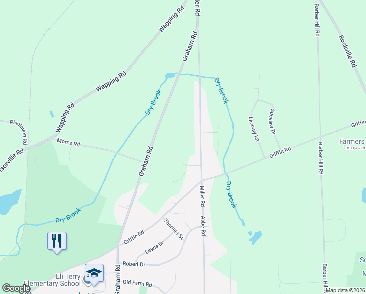 map of restaurants, bars, coffee shops, grocery stores, and more near 80 West View Drive in East Windsor