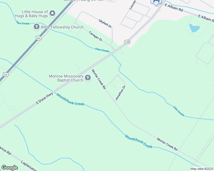 map of restaurants, bars, coffee shops, grocery stores, and more near 14336 Canterbury Lane in Monroe