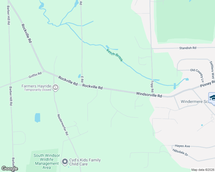 map of restaurants, bars, coffee shops, grocery stores, and more near 279 Windsorville Road in Ellington