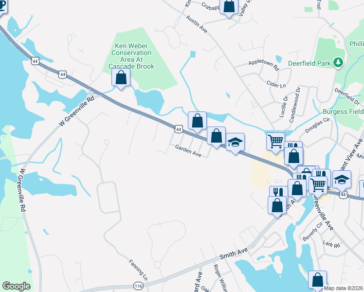 map of restaurants, bars, coffee shops, grocery stores, and more near 10 Palmer Street in Smithfield