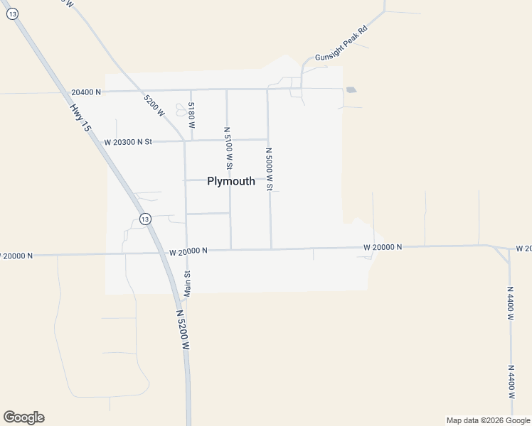 map of restaurants, bars, coffee shops, grocery stores, and more near 20105 North 5000 West Street in Plymouth
